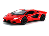 Kinsmart Modellauto Lamborghini Countach 12,5cm, mit Flügeltüren, schwarze Felgen + Akzente, Farbvariante: Rot