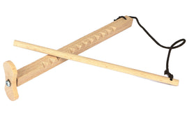 Knobelspiel Hui Hui Maschine aus Holz, mit Faden und Stab