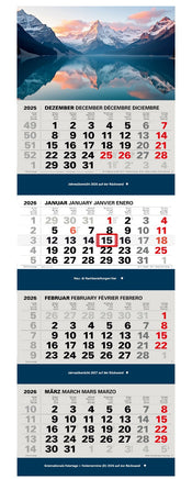 Kombi 4-Monatskalender 2026 Wandkalender mit Bild Berge