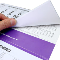 Kombi 4-Monatskalender 2026 Wandkalender mit Monatsübersicht hinter Kalenderblock