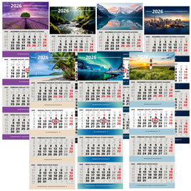 Kombi 4-Monatskalender 2026 Wandkalender mit verschiedenen Bildern zur Auswahl