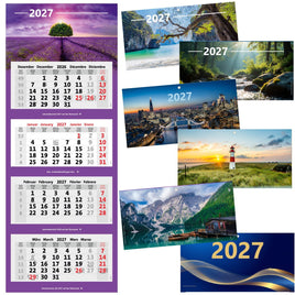 Kombi 4-Monatskalender 2027 mit verschiedenen Motiven
