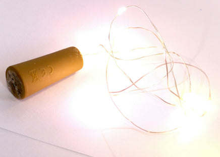 Korken mit Micro LED Lichterkette, leuchtend
