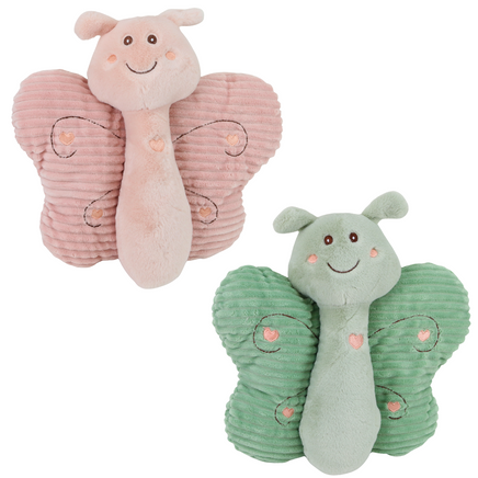 Kuscheltier Schmetterling in 2 Pastellfarben