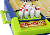 Mini Tisch Bowling Spiel mit 10 Pins inklusive Aufstellhilfe für die Pins