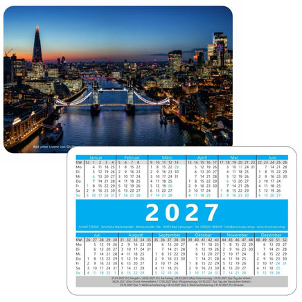 Minikalender 2027 Skyline London