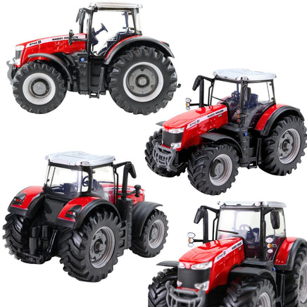 Modell des Traktor Massey Ferguson 8740S in verschiedenen Perspektiven rot