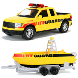 Modellauto XL LIFEGUARD PickUp mit Licht & Sound 48cm, gelb, mit Schriftzug "LIFE GUARD" und "Beach Patrol"