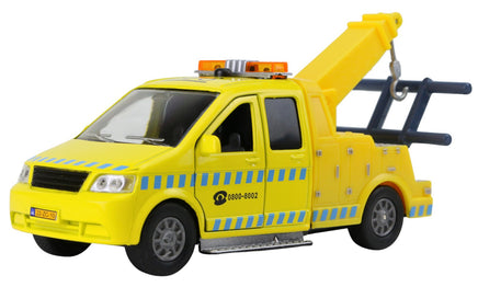 Modellauto Abschleppwagen mit beweglichem Kranhaken und Radgreifern