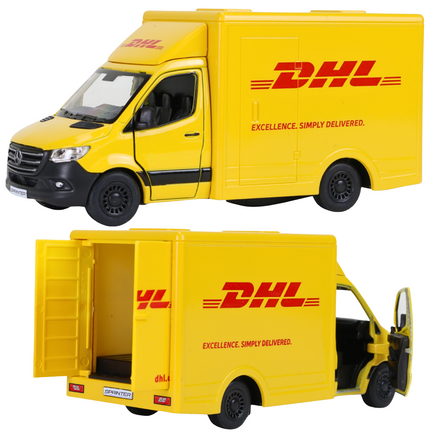 Modellauto DHL Mercedes Sprinter mit Kofferaufbau