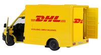 Modellauto DHL Mercedes Sprinter mit öffnenden Türen vorne und hinten