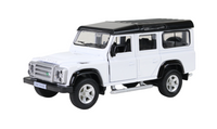 Modellauto Land Rover Defender in weiß
