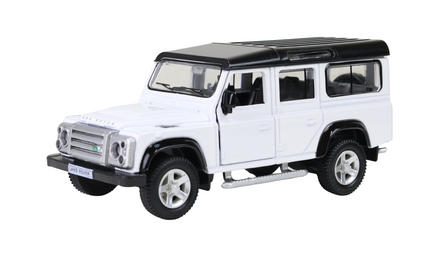Modellauto Land Rover Defender in weiß