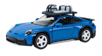 Modellauto Porsche 911 Rallye mit Dachgepäckträger in blau