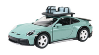 Modellauto Porsche 911 Rallye mit Dachgepäckträger in eisblau