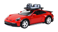 Modellauto Porsche 911 Rallye mit Dachgepäckträger in rot