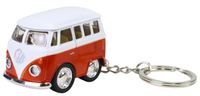 Modellauto VW Bulli Bus als Schlüsselanhänger in orange
