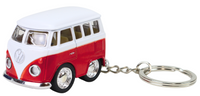 Modellauto VW Bulli Bus als Schlüsselanhänger in rot