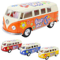Modellauto VW T1 Bus "Flower Power" verschiedene Farben