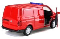 Modellauto VW Transporter T6 Feuerwehr mit öffnenden Türen