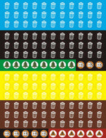 Müll Aufkleber für Kalender 150 Sticker