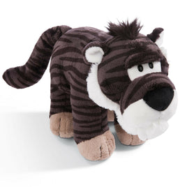 NICI 16cm Kuscheltier Säbelzahntiger 45313, braun-grau gestreift