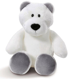 NICI 20cm Kuscheltier Eisbär 43625, weiß mit grauen Akzenten an den Ohren und Pfoten