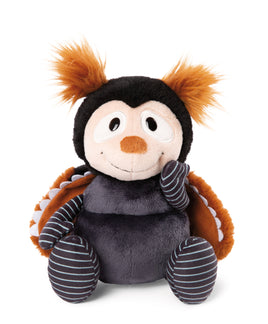 NICI 20cm Kuscheltier Maikäfer "Bille" 48774, in grau-schwarz, braune Flügel, grau-hellgrau gestreifte Beine und Arme