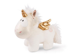 NICI Kuscheltier Einhorn-Engel Angelia 32cm, cremefarben mit goldfarbigen Horn, Flügeln und Ohren