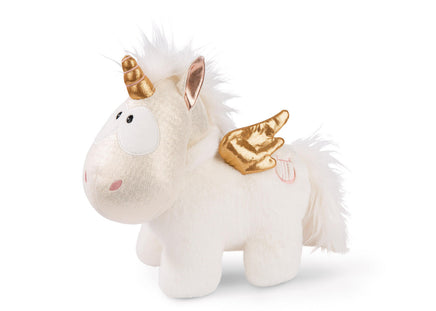 NICI Kuscheltier Einhorn-Engel Angelia 32cm, cremefarben mit goldfarbigen Horn, Flügeln und Ohren