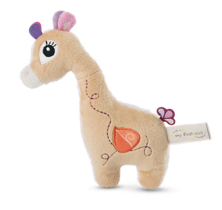 NICI Kuscheltier für Babys 2D Giraffe Sasuma beige