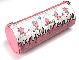 NICI Schlampermäppchen Schäfchen Jolly Mäh in rosa-cremefarben, Schriftzug " jolly sheep", mehrere Schäfchen tanzend