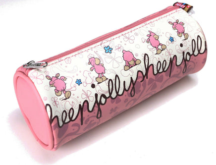 NICI Schlampermäppchen Schäfchen Jolly Mäh in rosa-cremefarben, Schriftzug " jolly sheep", mehrere Schäfchen tanzend