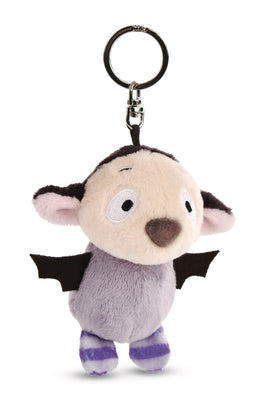 NICI Schlüsselanhänger Fledermaus Drallula 10cm, helllila-schwarz, Füße lila-helllila gestreift, mit kleinen Flügeln