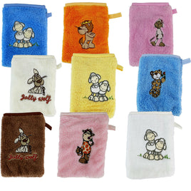 NICI Waschhandschuh flauschig Mikrofaser, verschiedene Motive und Farben