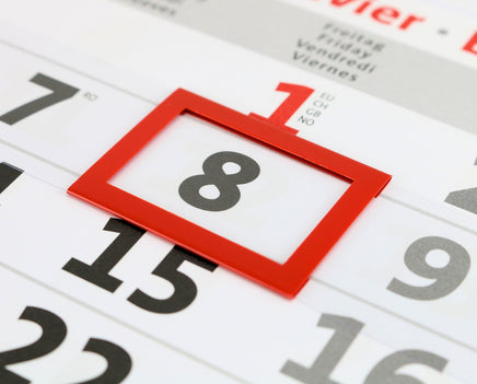 Office 4-Monatskalender 2027 mit rotem Datumsschieber