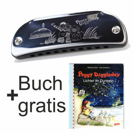 Peggy Diggledey Mundharmonika mit Gratis Buch