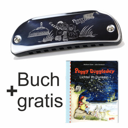 Peggy Diggledey Mundharmonika mit Gratis Buch