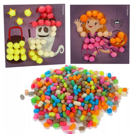 Playmais Mini Mosaic "Halloween", mit 2 Vorlagen: 1x Gespenst und 1x Mädchen im Kostüm, bunter Playmais