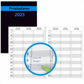Praxisplaner 2025 15-Minutentaktung A4