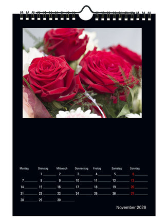 Premium Foto- Bastelkalender 2026 mit schwarzer Rückseite
