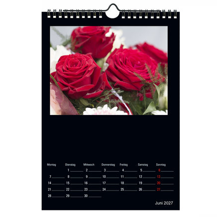 Premium Foto- Bastelkalender 2027 mit schwarzer Vorderseite