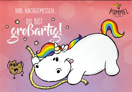 Pummeleinhorn Grußkarte "Du bist großartig"