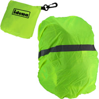 Regenschutz für Rucksack mit Karabiner in neongelb