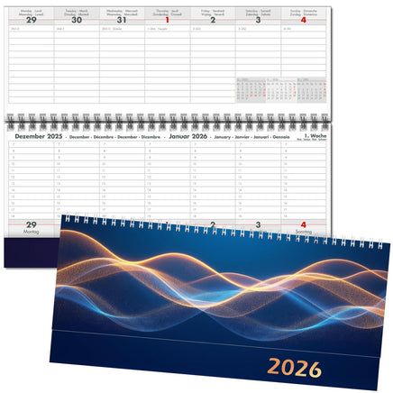 Schreibtischkalender quer 2026