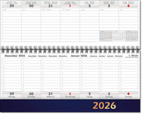 Schreibtischkalender quer 2026 mit 2 Seiten pro Woche