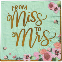 Servietten mit Motiv from Miss to Mrs. 33x33cm 16 Stück