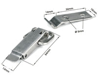 Spannverschluss 54x15mm mit Eckbefestigung Maßeskizze