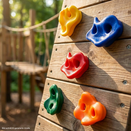 Spielturm Zubehör 5er Set Klettersteine Anwendungsbeispiel Outdoor