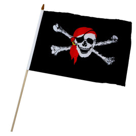 Spielturm Zubehör Piratenflagge mit Stab